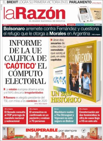 La Razón, La Paz.
