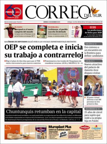 Correo del Sur, Sucre.