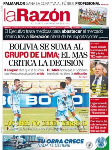 La Razón, La Paz.
