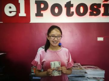 Adriana Morodías Guzmán ganó 100 Bolivianos