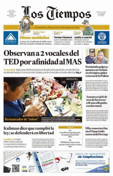 Los Tiempos, Cochabamba.
