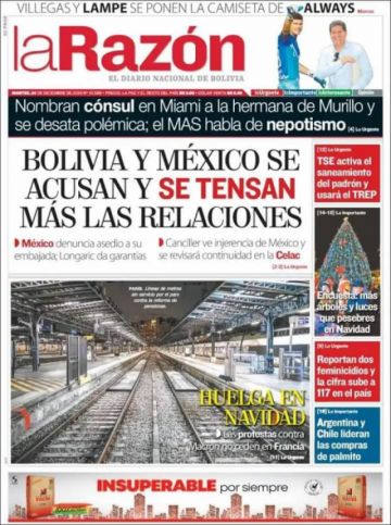 La Razón, La Paz.