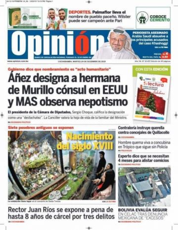 Opinión, Cochabamba.