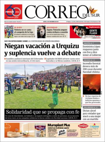Correo del Sur, Sucre.