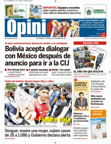 Opinión, Cochabamba.