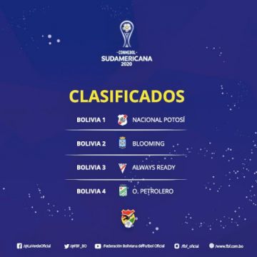 Estos son los equipos que jugarán la Sudamericana.