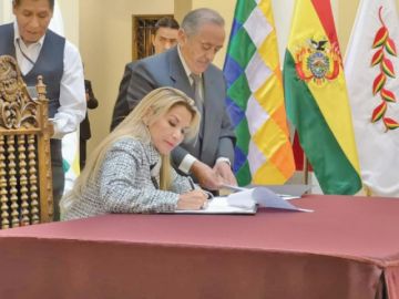La presidenta transitoria Jeanine Áñez.