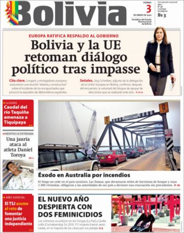 Bolivia, diario oficialista.
