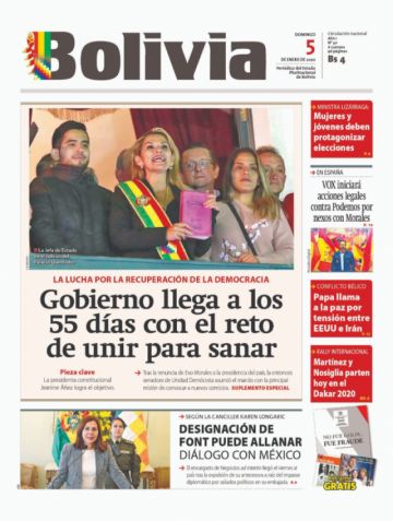 Bolivia, diario oficialista.