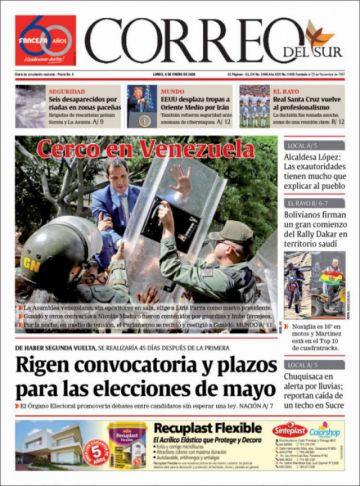 Correo del Sur, Sucre.