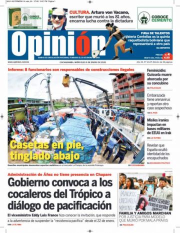 Opinión, Cochabamba.