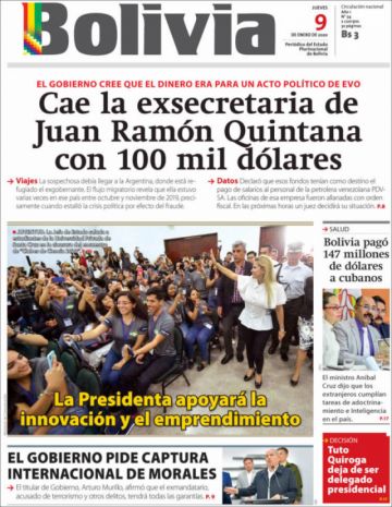 Bolivia, diario oficialista.