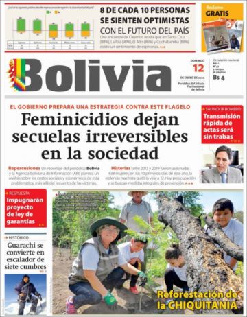 Bolivia, diario oficialista.