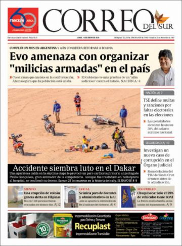 Correo del Sur, Sucre.