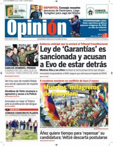 Opinión, Cochabamba.