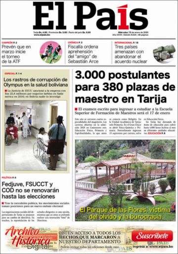 El País, Tarija.