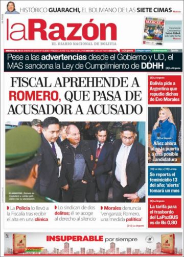 La Razón, La Paz.