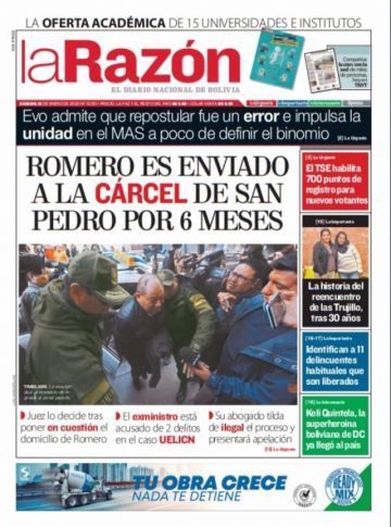 La Razón, La Paz.