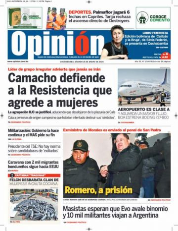 Opinión, Cochabamba.