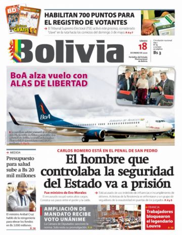 Bolivia, diario oficialista.
