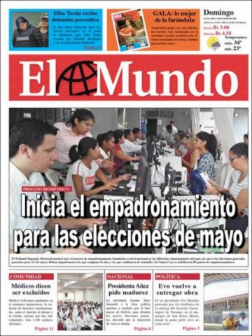 El Mundo, Santa Cruz.