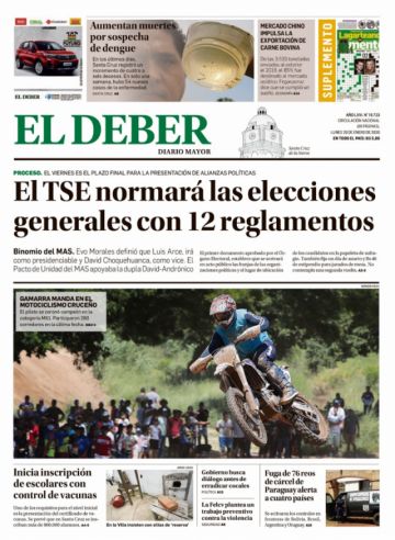 El Deber, Santa Cruz.