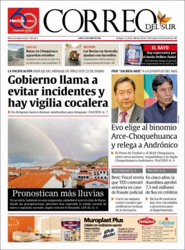 Correo del Sur, Sucre.