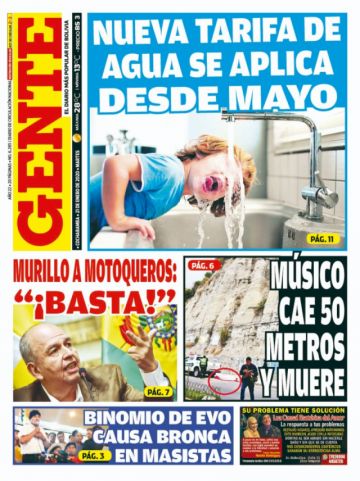 Gente, Cochabamba.
