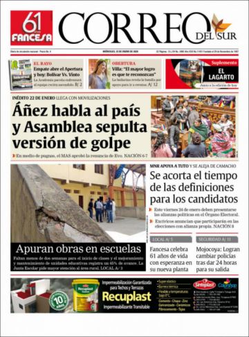 Correo del Sur, Sucre.