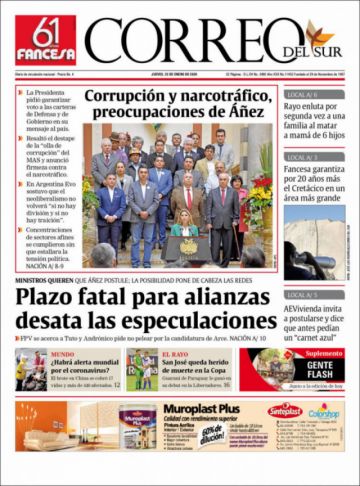 Correo del Sur, Sucre.