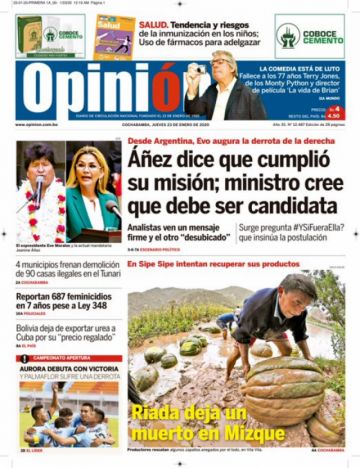Opinión, Cochabamba.