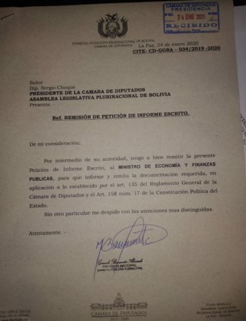 La petición de informe.