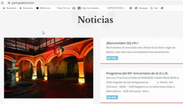 Así aparecía el programa del acto en la página web de los masones. Anoche ya había desaparecido.