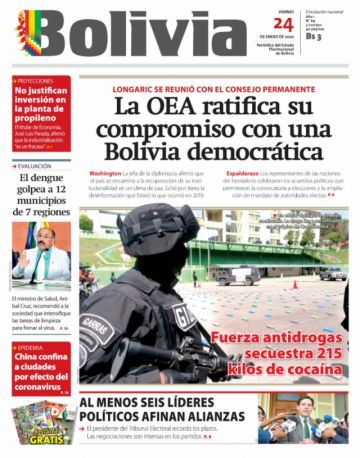 Bolivia, diario oficialista.