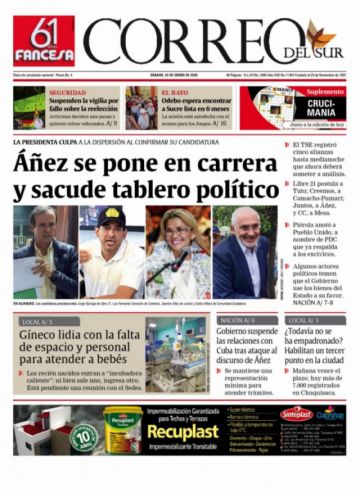 Correo del Sur, Sucre.