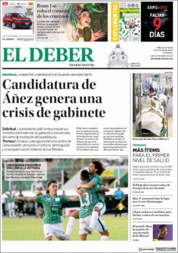 El Deber, Santa Cruz.