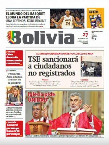 Bolivia, diario oficialista.
