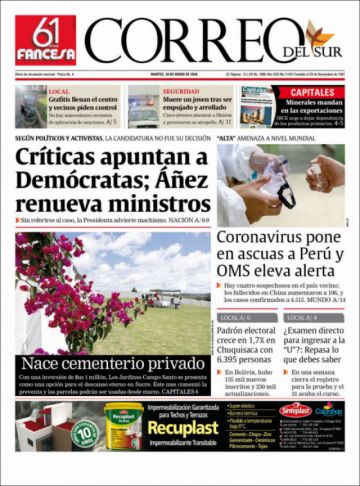 Correo del Sur, Sucre.