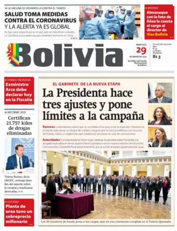 Bolivia, diario oficialista.