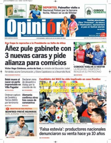 Opinión, Cochabamba.