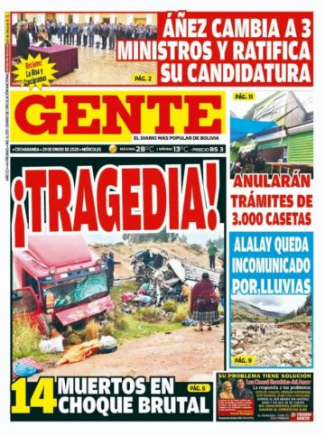 Gente, Cochabamba.