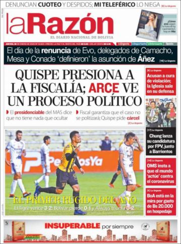 La Razón, La Paz.