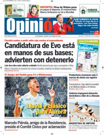 Opinión, Cochabamba.