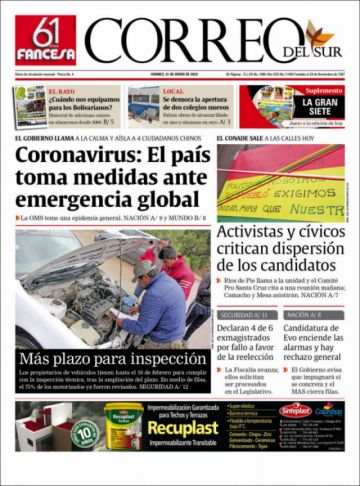 Correo del Sur, Sucre.