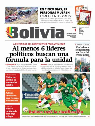 Bolivia, diario oficialista.