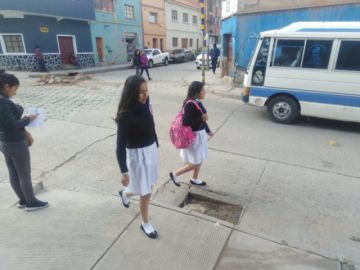 Así lucen las calles en el primer día de clases.
