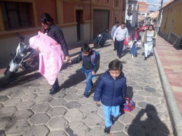 Así lucen las calles en el primer día de clases.