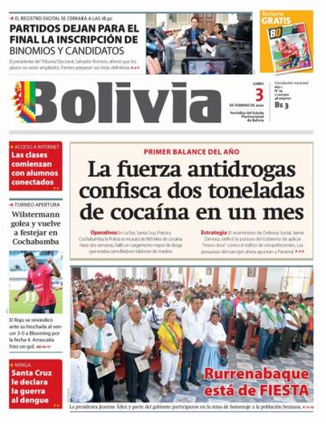 Bolivia, diario oficialista.