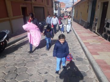 Así lucen las calles en el primer día de clases.