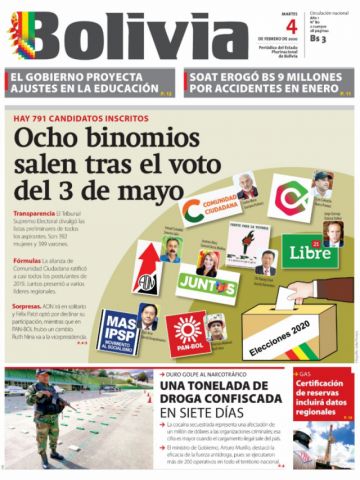 Bolivia, diario oficialista.